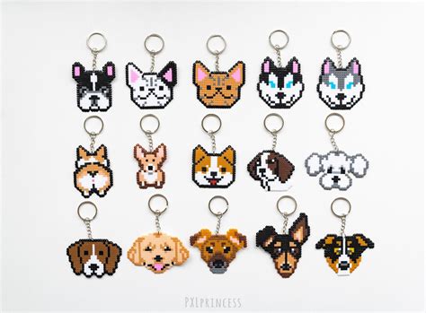 Slide the actual-size pattern under your clear pegboard and place your. . Dog perler beads